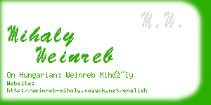 mihaly weinreb business card